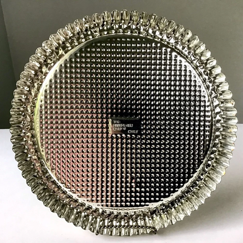Pampered Chef Flan Pans Set of 2 Quiches Tarts Desserts 10” Metal Baking Pans